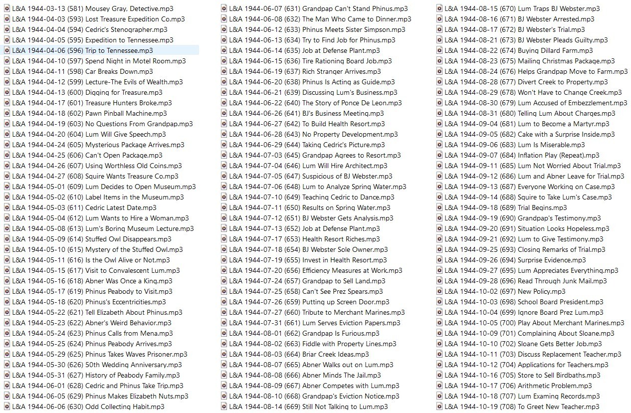LUM AND ABNER 1943-1945 500+ Select Old Time Radio Shows MP3 On USB Flash Drive