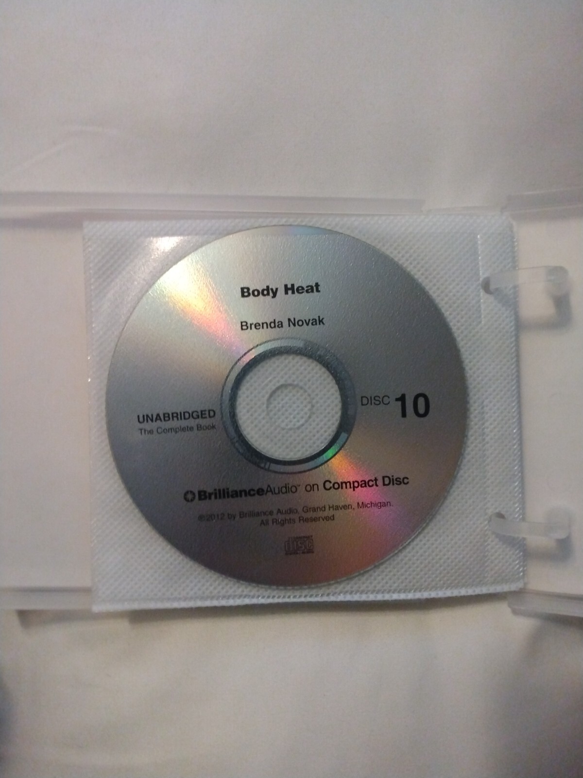 Brenda Novak Body Heat Unabridged audiobook, 10 disc from brilliance audio