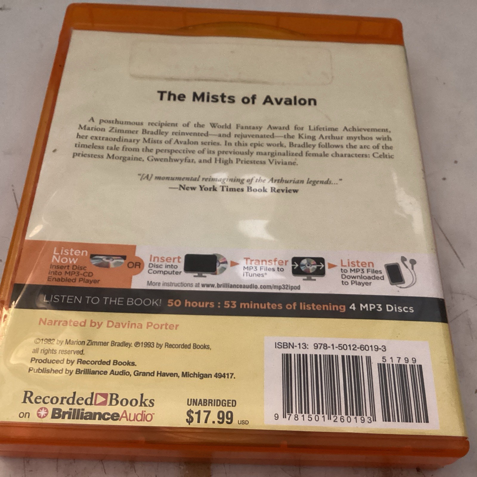 The Mists of Avalon (Compilation) — MP3 CD By Bradley, Marion Zimmer RARE