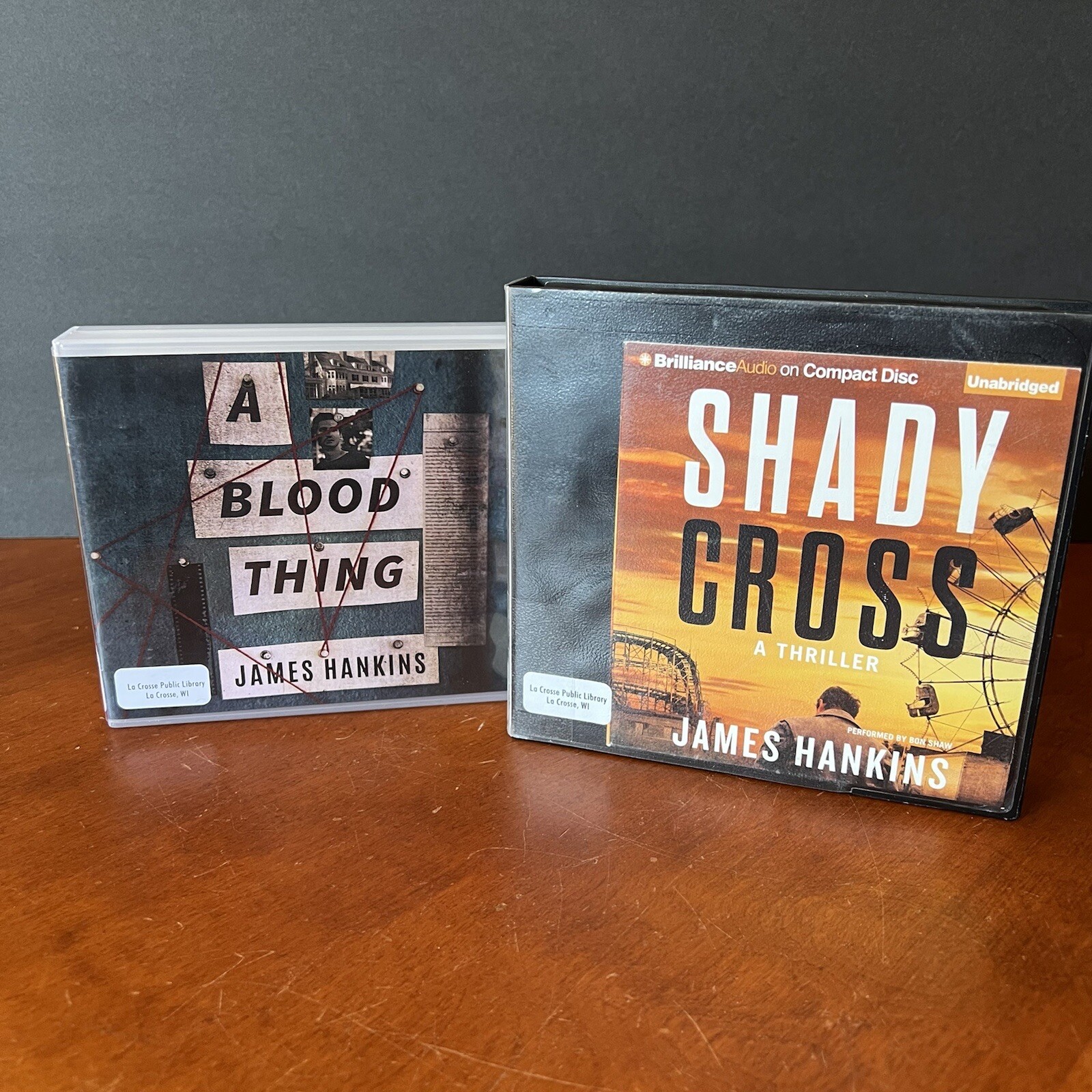 Lot: 2 James Hankins Audio Book CD Set Thriller Shady Cross A Blood Thing