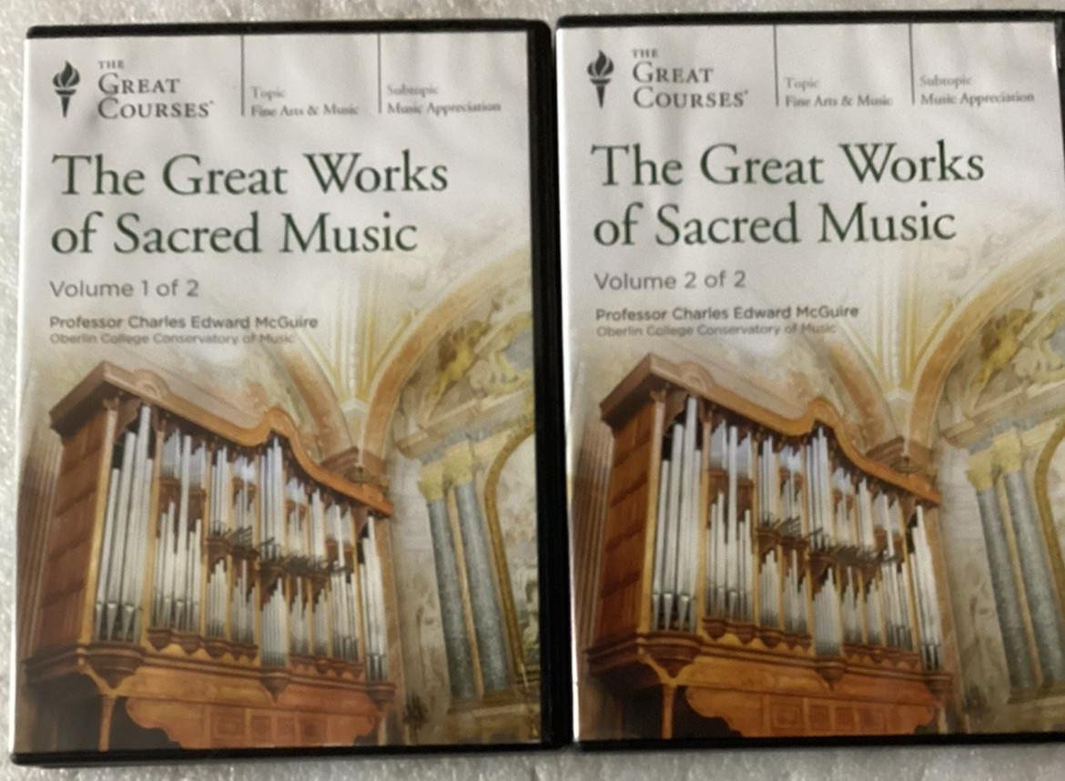 GREAT COURSES: The Great Works of Sacred Music/2 Vols/16 CDS/NO GUIDE/VERY GOOD