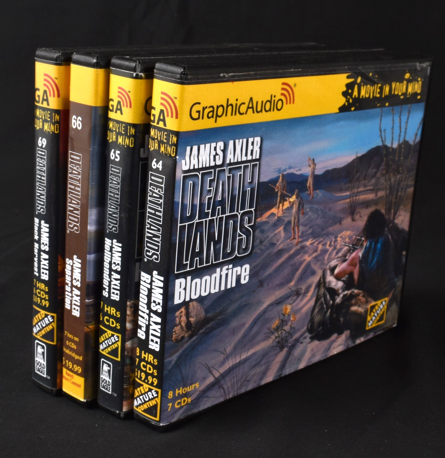 Deathlands 64 65 66 69 CD Audiobook Lot of 4 GA Bloodfire Hellbenders Separation