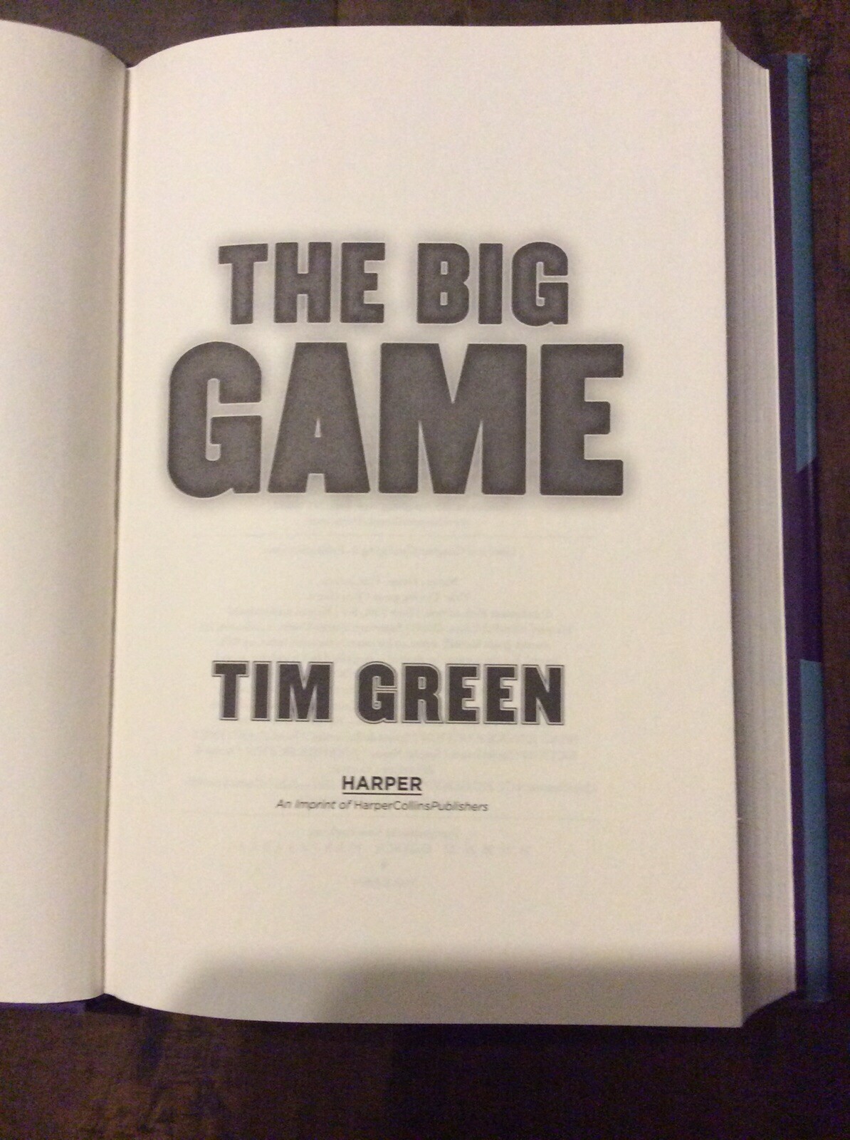 The Big Game — Hardcover By Green, Tim — Great