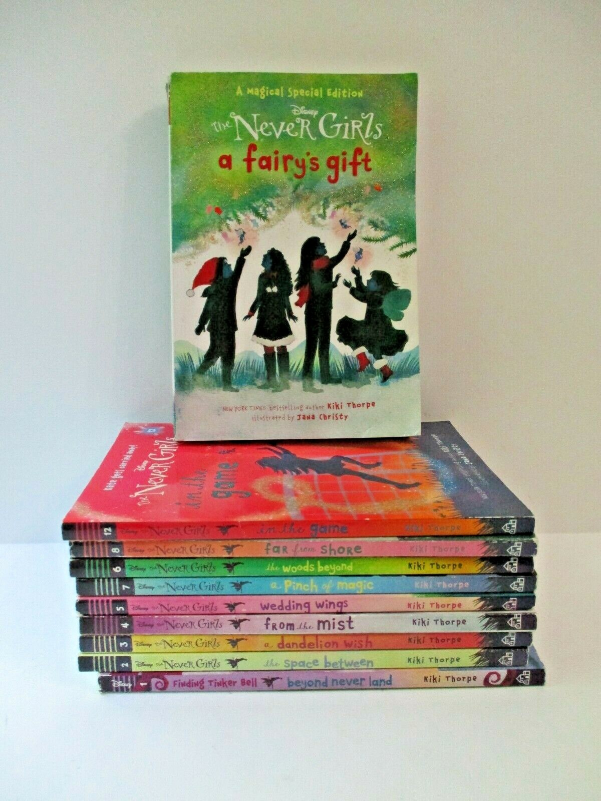 Disney The Never Girls Book Lot of 11 series & Gift Paperback Kiki Thorpe