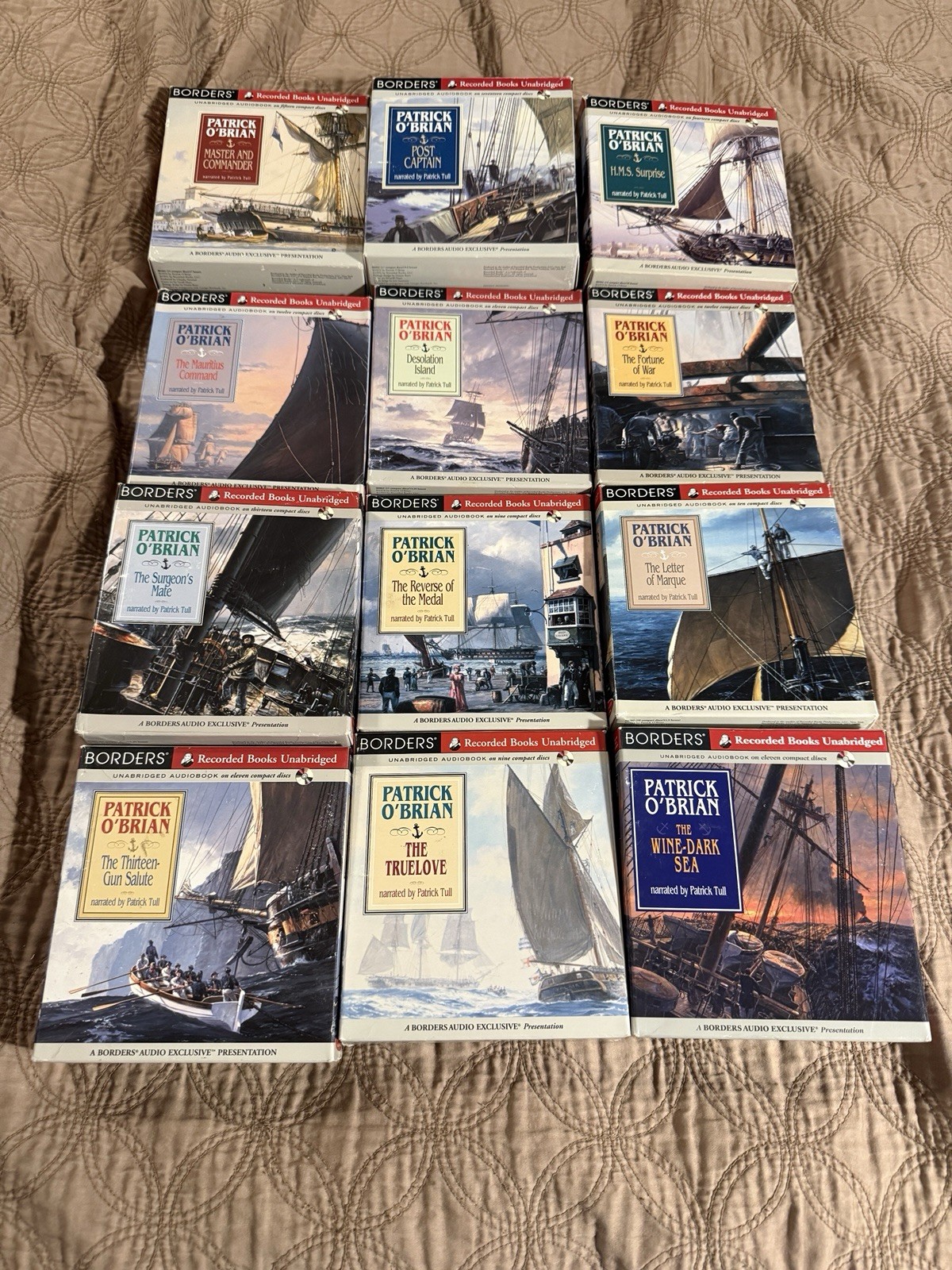 Patrick O’Brian Aubrey — Maturin Series 12 Unabridged Audiobooks CD Lot Borders
