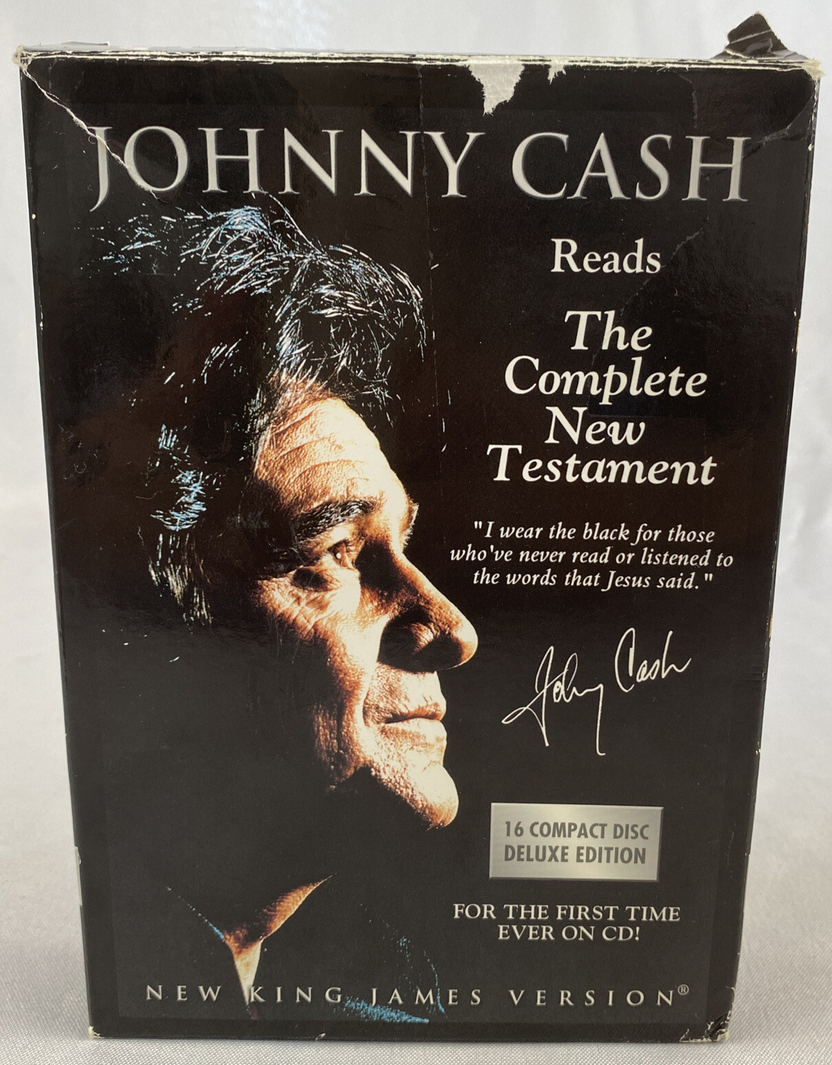 Johnny Cash Reading The Complete New Testament 16 Disc CD Deluxe Box Set 1990