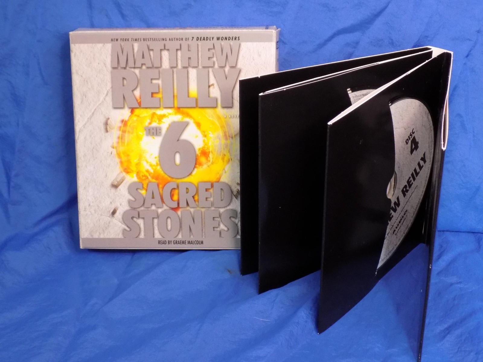 The 6 Sacred Stones Audio Book on CD Matthew Reilly 5 Disc 6 Hrs Run Time