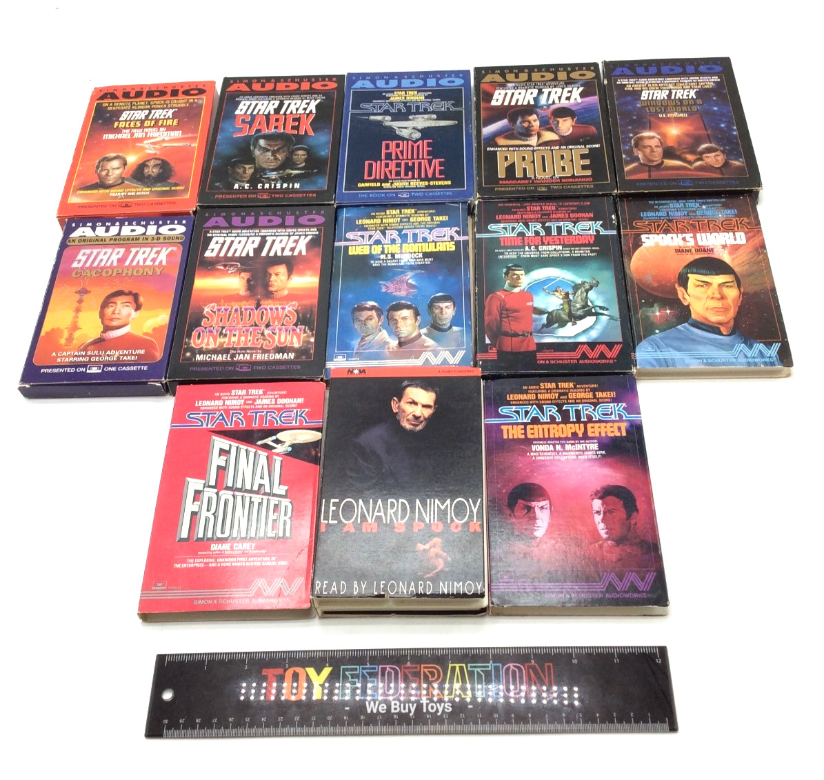 Simon & Schuster Audio STAR TREK AUDIOBOOKS SET OF 12 & I AM SPOCK LEONARD NIMOY