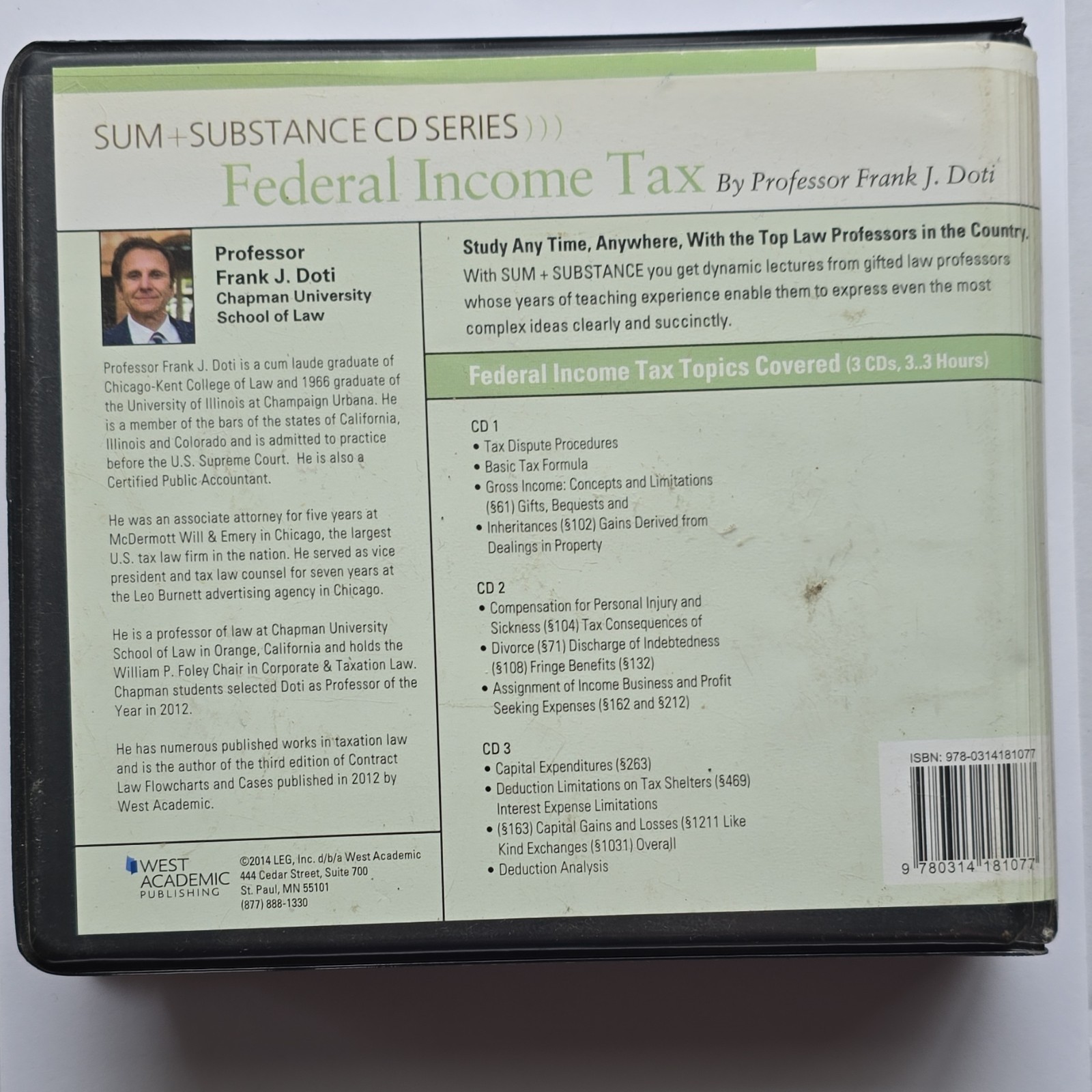 Sum + Substance Federal Income Tax by Frank J. Doti Audio CD Audiobook