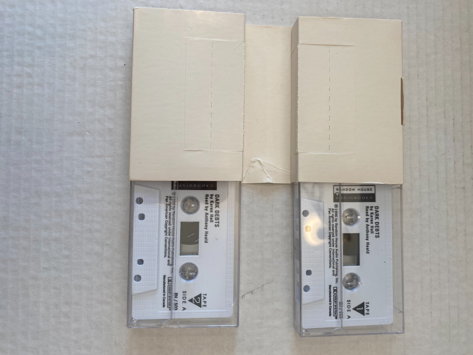 Dark Debts By Karen Hall Cassette Audio Book Read By Anthony Heald Abridged,1996