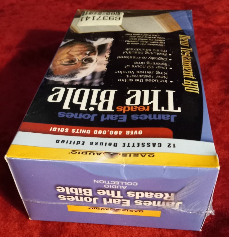 James Earl Jones Reads the Bible (12 Cassette Set, 2002) Split In Seal (Pic) KJV