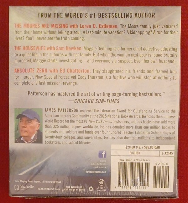 James Patterson The Moores Are Missing CD Audiobook NEW Vacker Hamilton