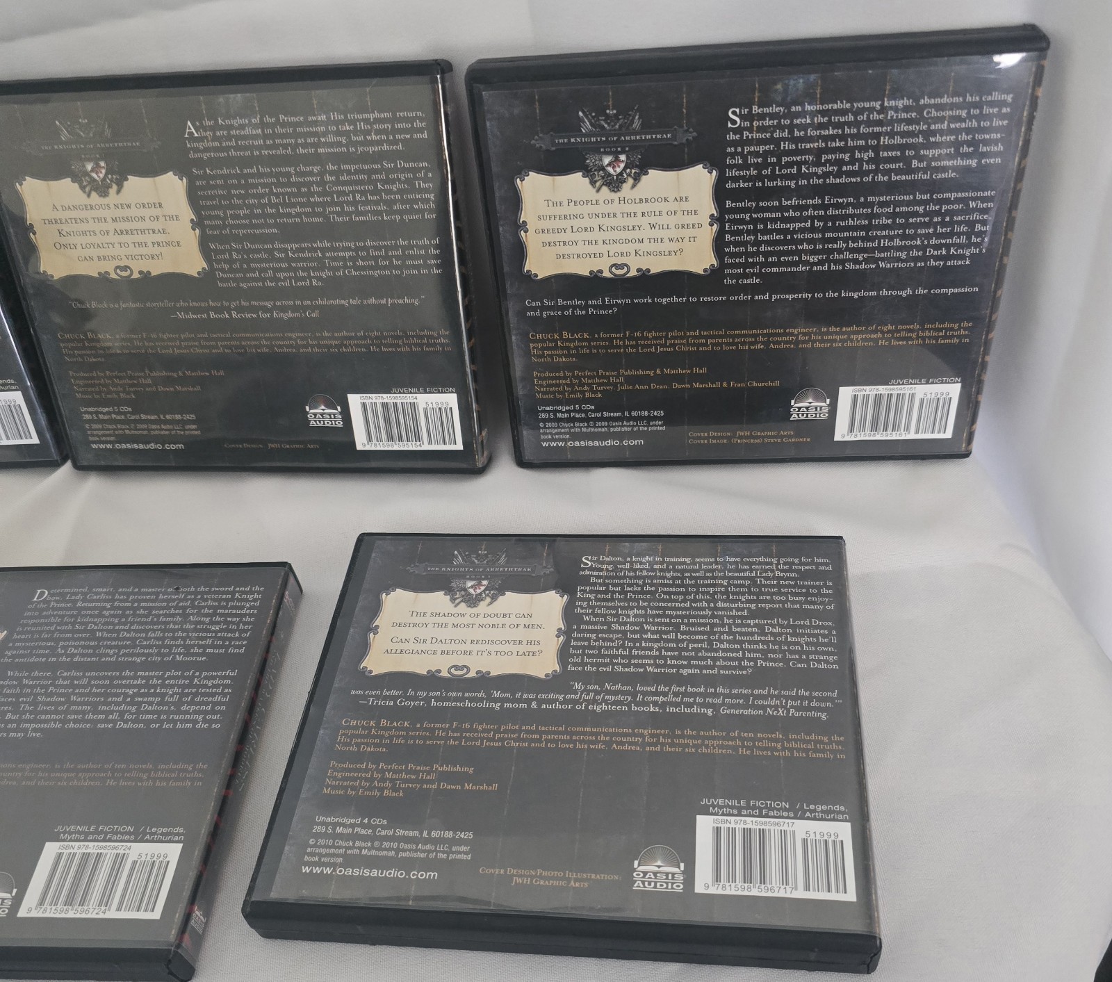 Set Of 5 Chuck Black Kingdom Series Audio Books CDs