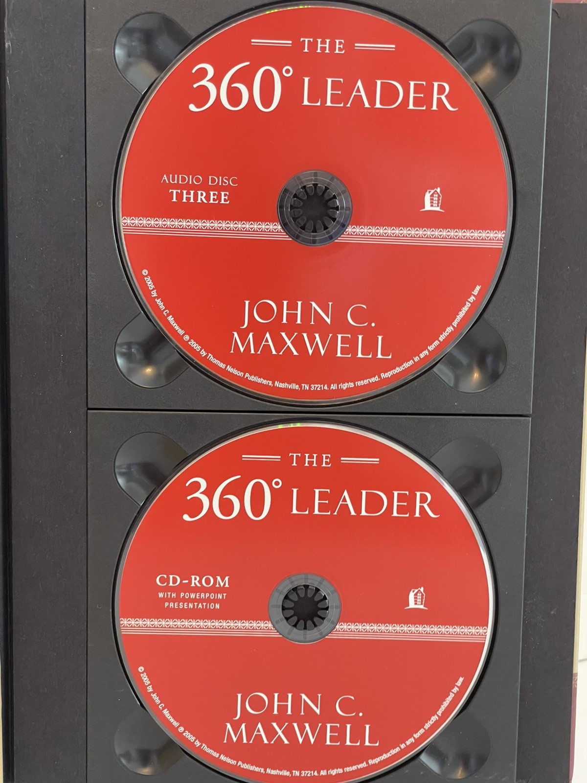 The 360 Degree Leader : Deluxe Audio Edition-John C. Maxwell-4 CD Set-Nice Gift