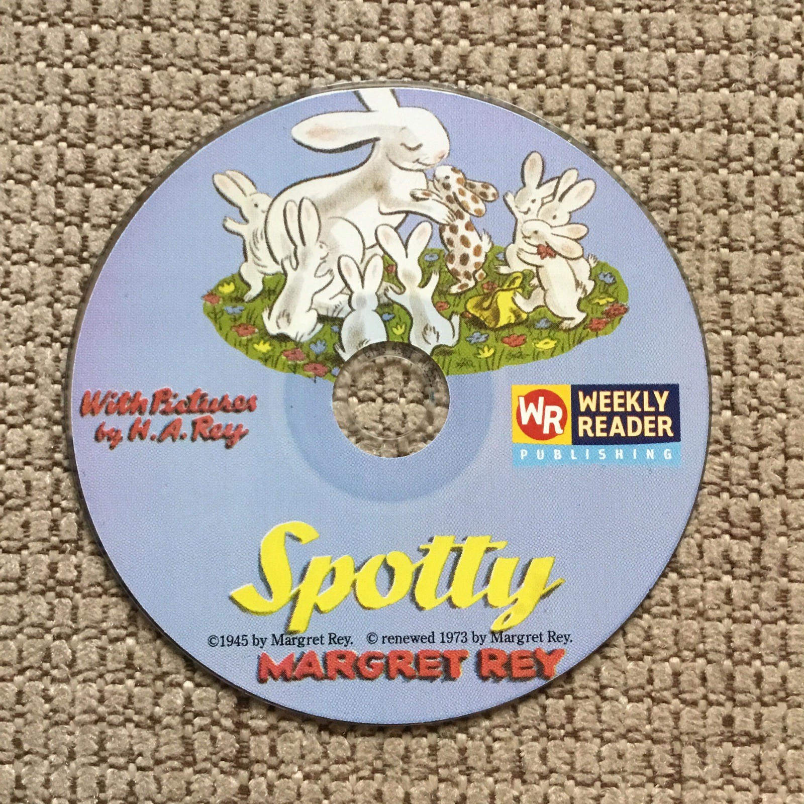 Spotty H.A. Rey Audiobook Audio CD Weekly Reader