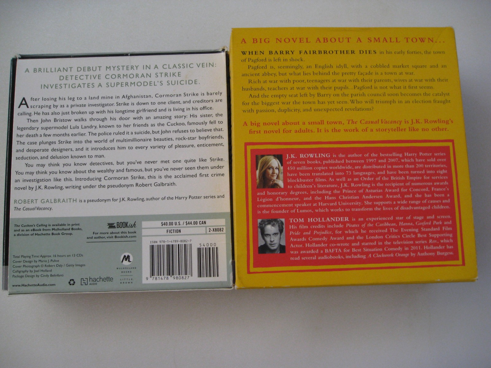 Casual Vacancy + Cuckoo’s Calling JK Rowling Audiobooks Complete Unabridged CD