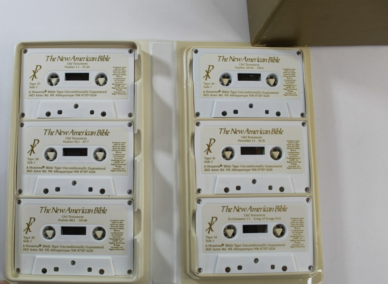 The Old Testament of the New American Bible Box Set 54 Cassette Tapes Complete