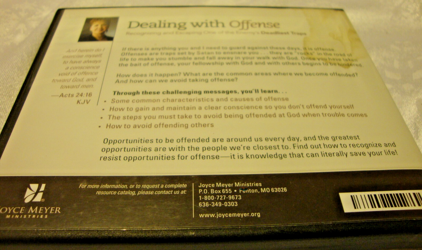 «Dealing With Offense» By Joyce Meyer (4-Disc CD Set) Biblical Principles L15