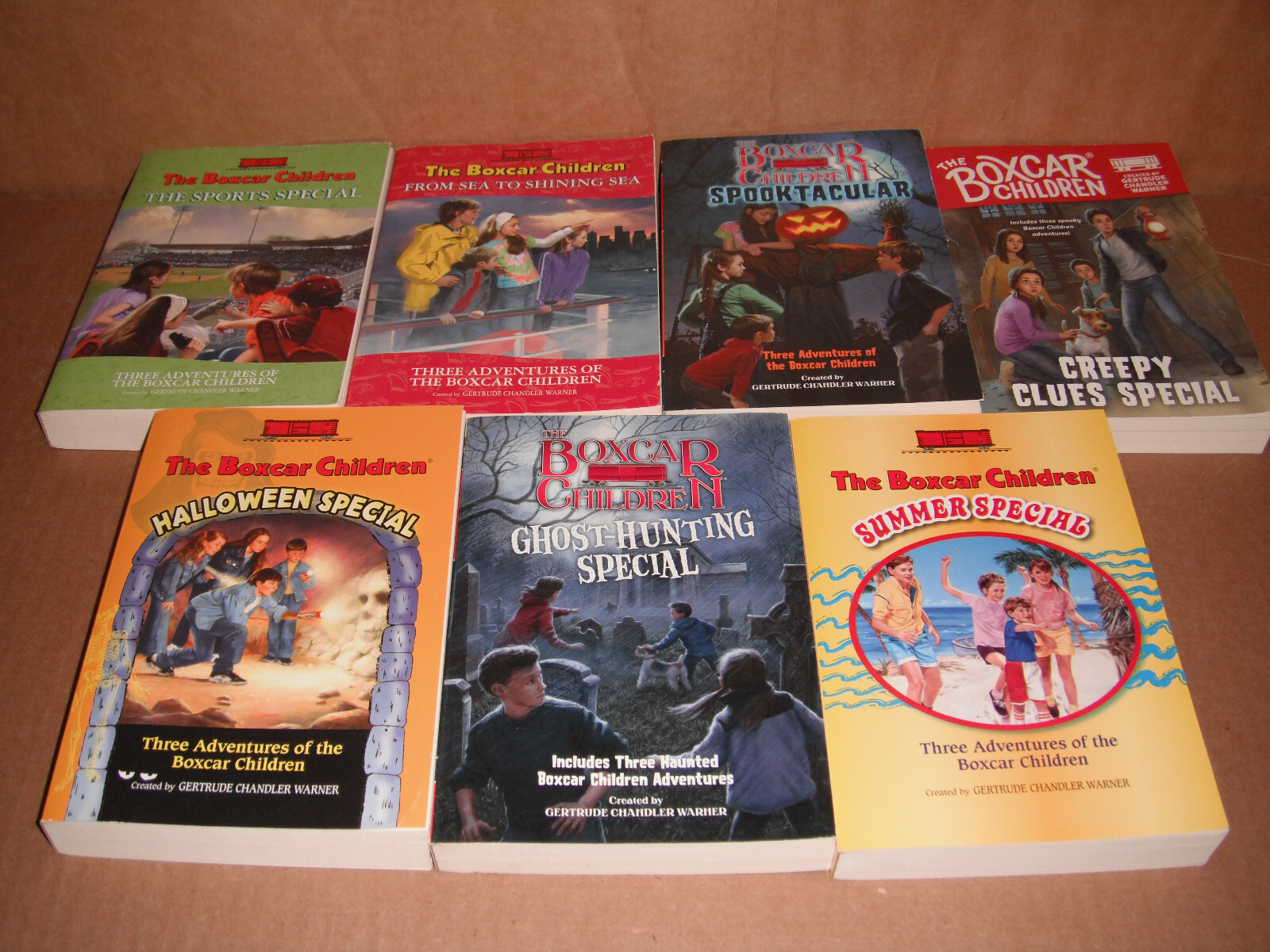 Lot of 7 The Boxcar Children 3 in 1 Specials — Summer,Sport,Spooky & More