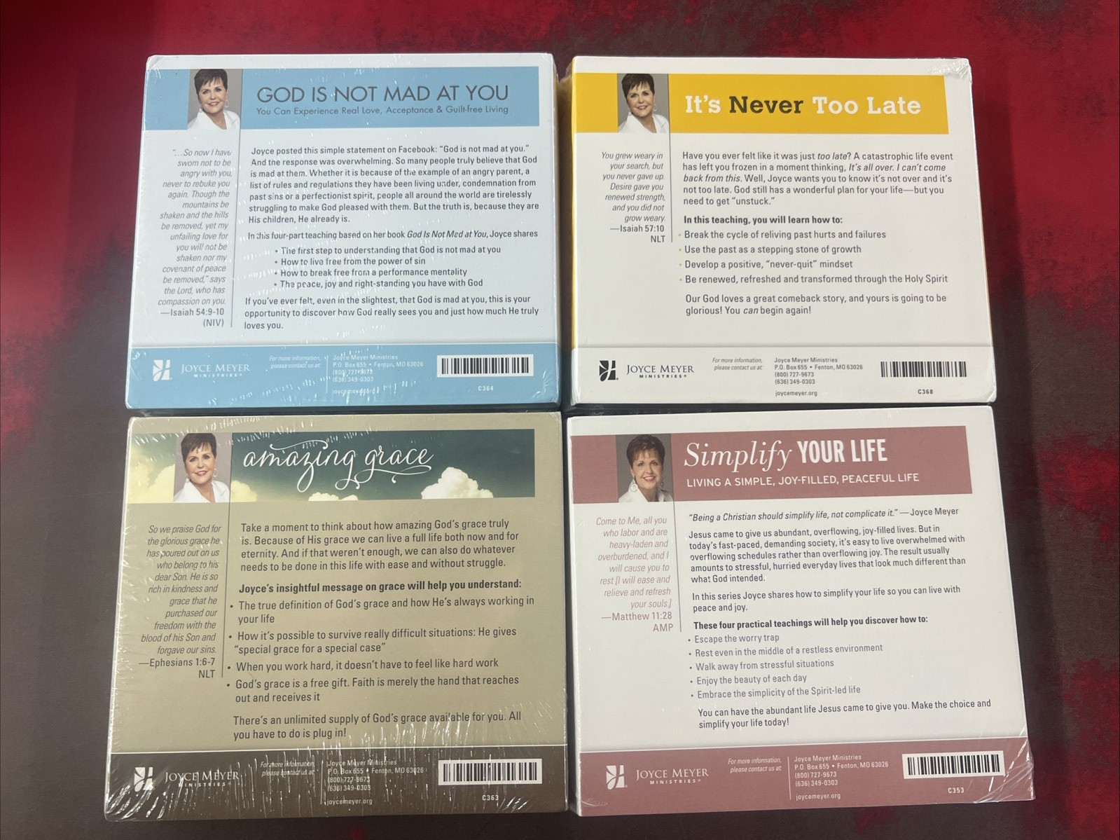 Joyce Meyer Ministries Lot of 4 Audio CD Set Christian Living Self Help Biblical