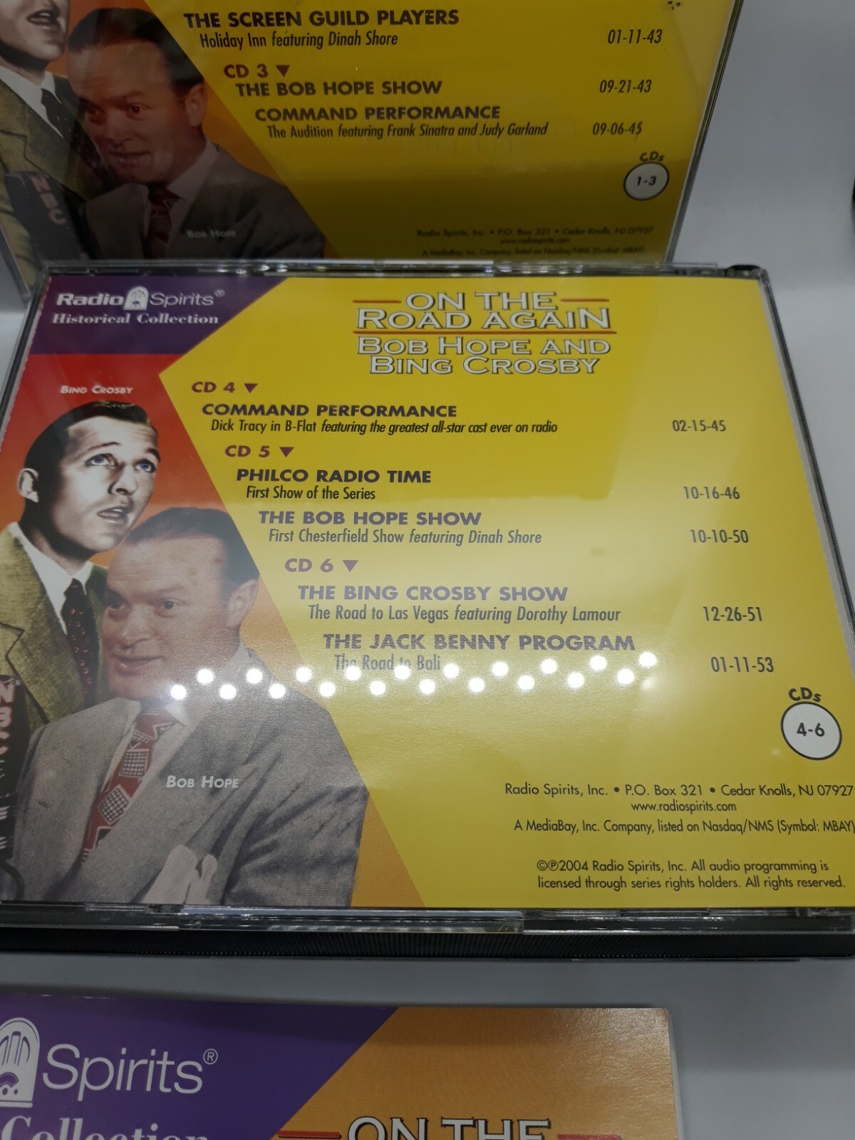 RARE NEW 6 CD Box Set On the Road Again Bing Crosby and Bob Hope RADIO SPIRITS