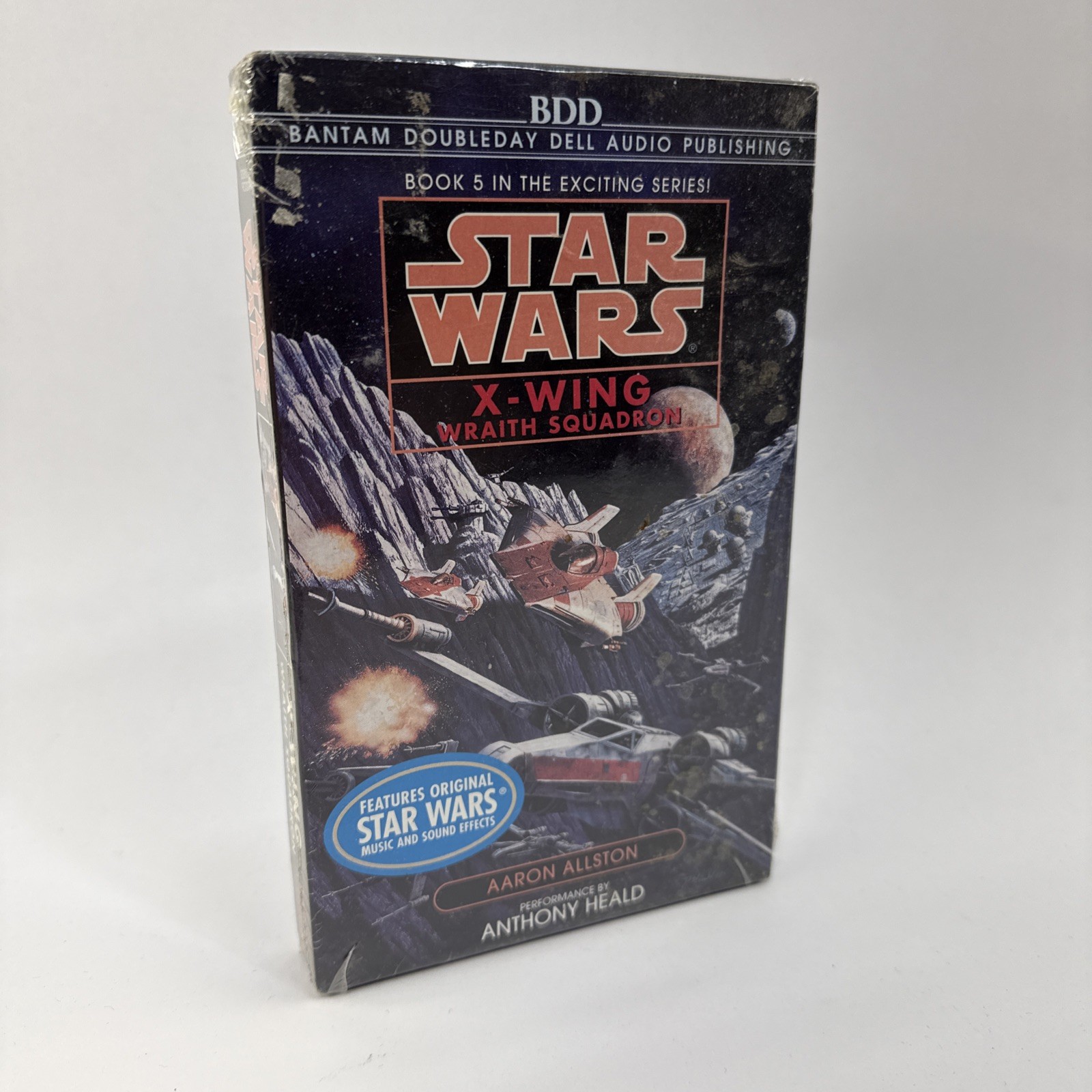 Sealed Vintage STAR WARS X-Wing Wraith Squadron by Aaron Allston 1998 Cassette