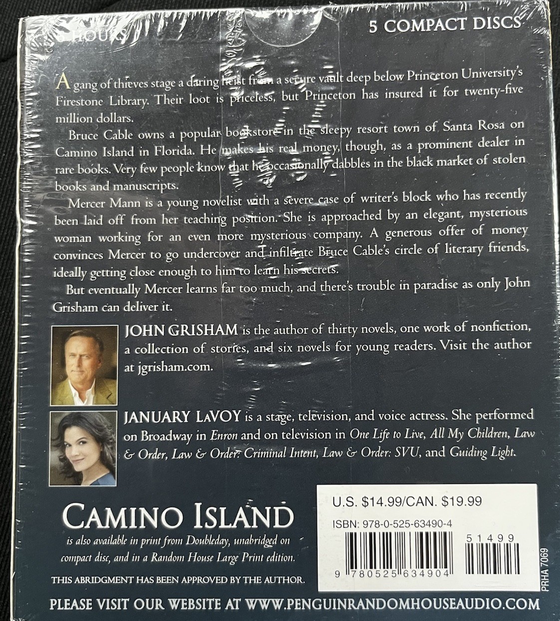 John Grisham Camino Island Audio 5 Compact Disk New -Sealed 2017