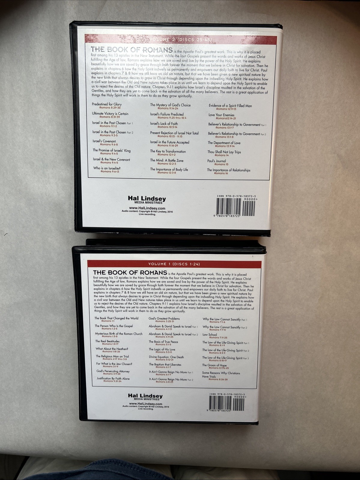 Hal Lindsey Romans 48 Audio Cd’s