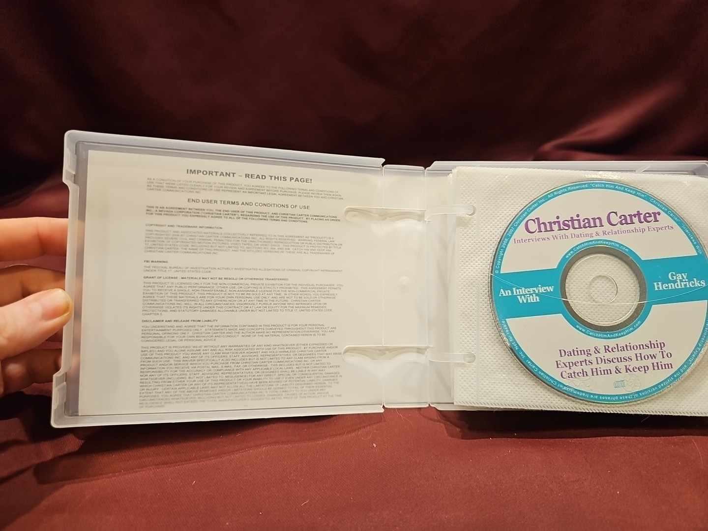 Catch Him & Keep Him: Interviews Audio + Lasting Attraction Dvd Christian Carter