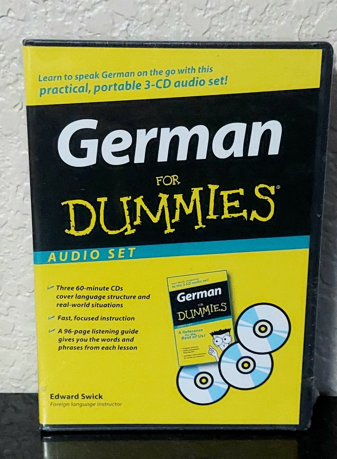 German For Dummies by Edward Swick (2008, Audio Cassette / CD-ROM)