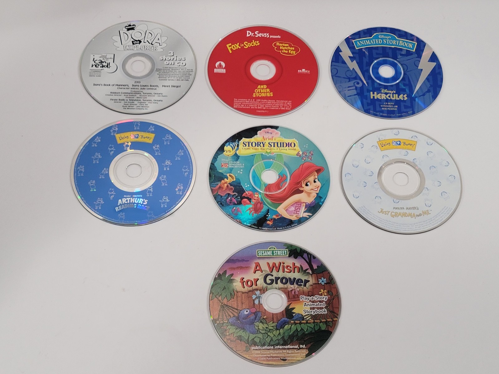 7 Audiobook & PC CD-ROM Loose CD Lot — Children, Audio Books, Animated, Disney