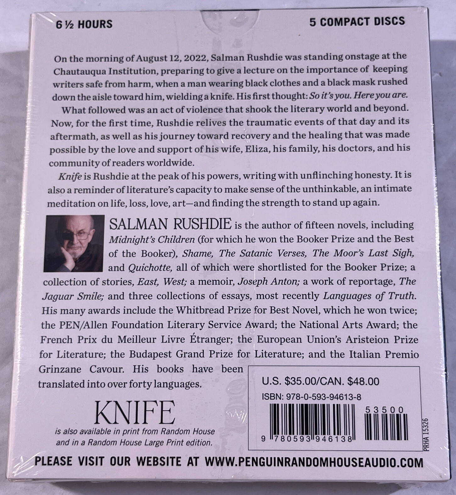 Knife: Meditations After an Attempted Murder by Salman Rushdie: New Audiobook