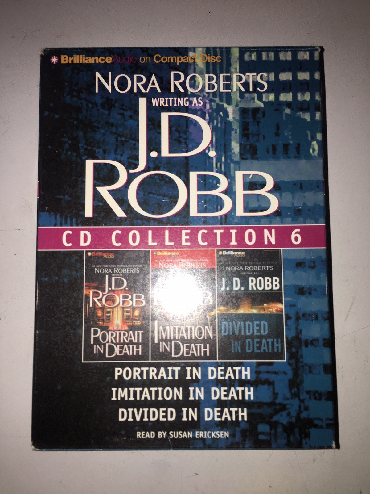 J. D. Robb CD Collection 1: portrait in Death, Imitation in Death, Divided in