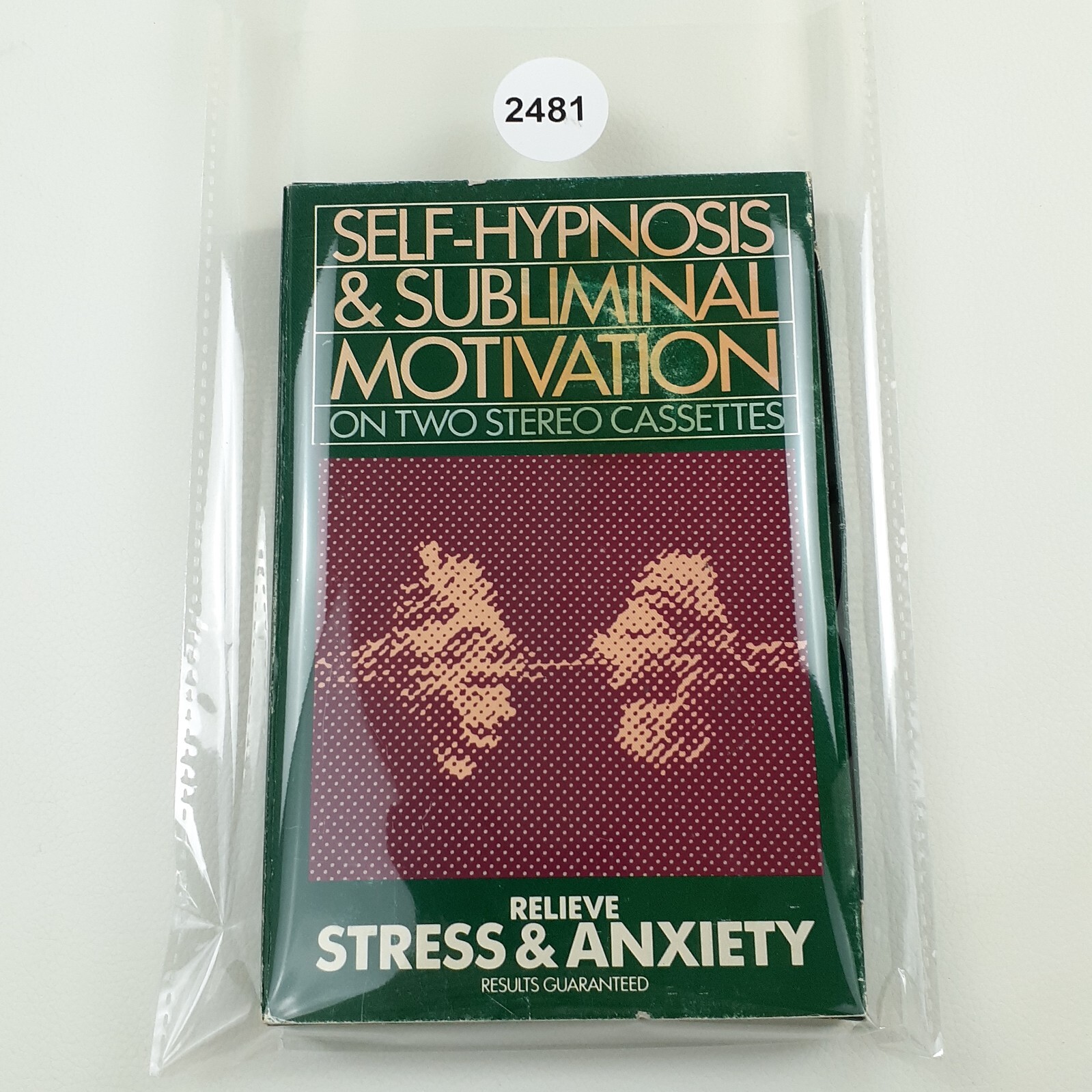 Relieve Stress Anxiety Self-Hypnosis & Subliminal Motivation 2 Cassette Book 80s