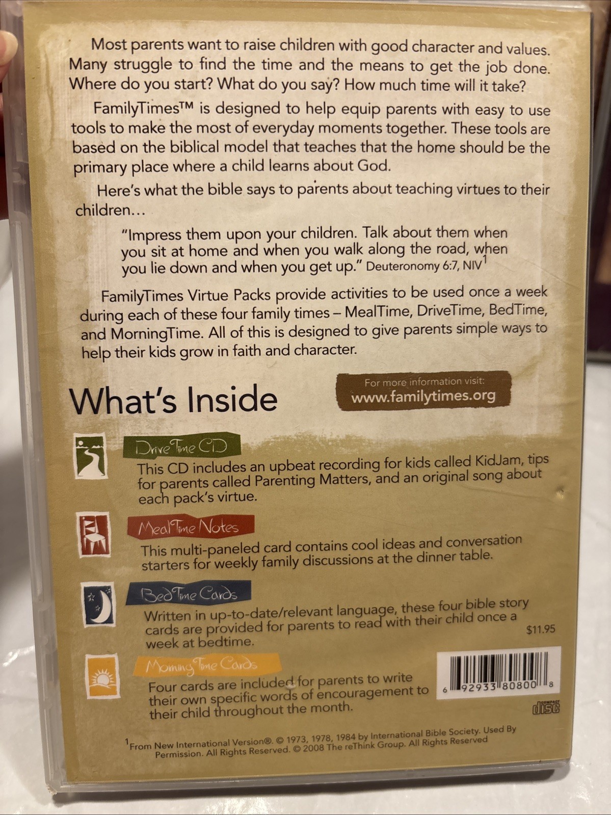 Family Times Virtue Pack Devotional CD & Card Sets Lot 3 Homeschool Bible Morals