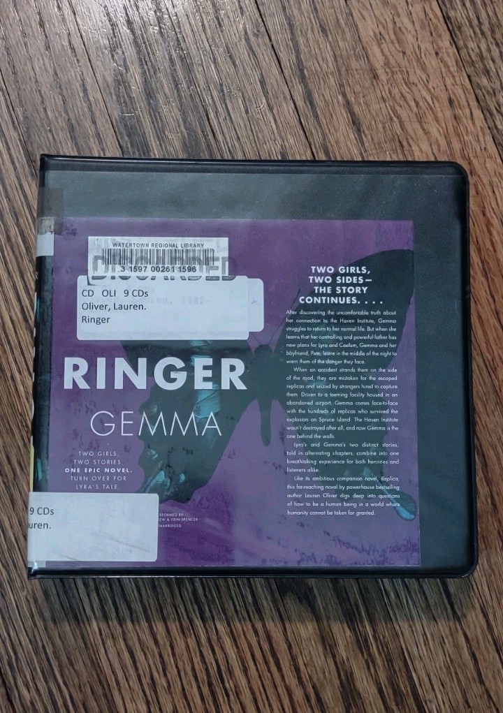 Ringer Lauren Oliver Unabridged Audiobook 9 CD Set Replica Sequel YA Sci-Fi