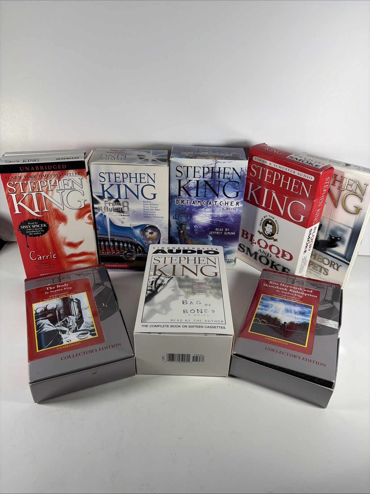 Lot of 8 Stephen King Audiobooks on Cassette Tape Carrie Shawshank Buick 8 Etc.
