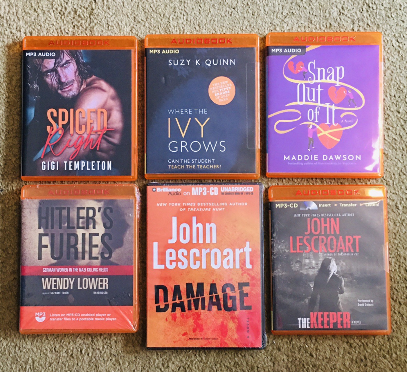 MP3-CD Audiobooks Lot 6 Ivy Grows Spiced Right Hitlers Furies Brilliance Audio