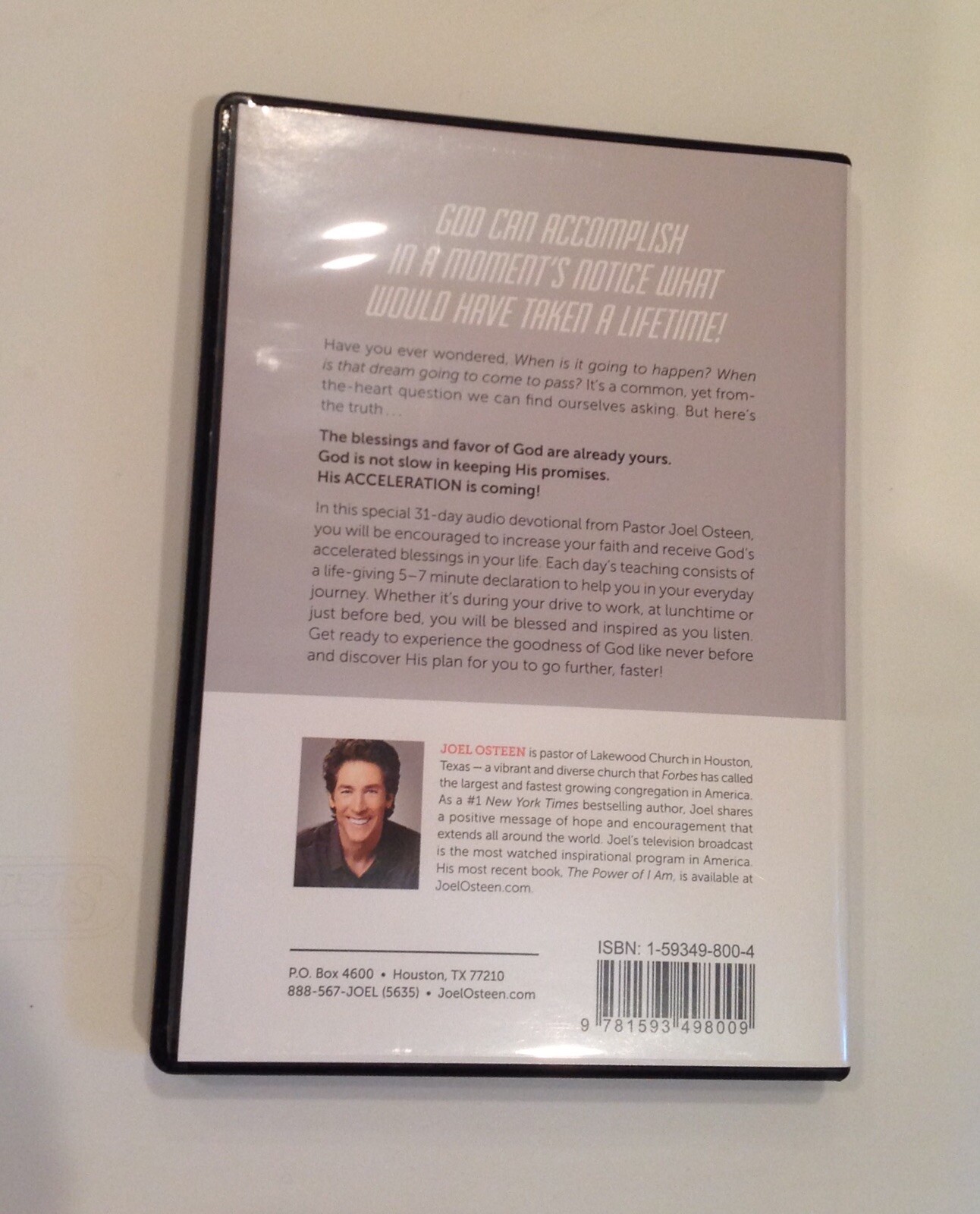 Joel Osteen Accelerate Gods Plan To Go Further, Faster