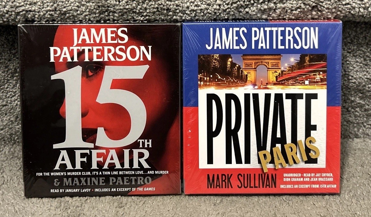 Lot Of 2 James Patterson Audio Book CDs 15th Affair Private Paris NEW Sealed