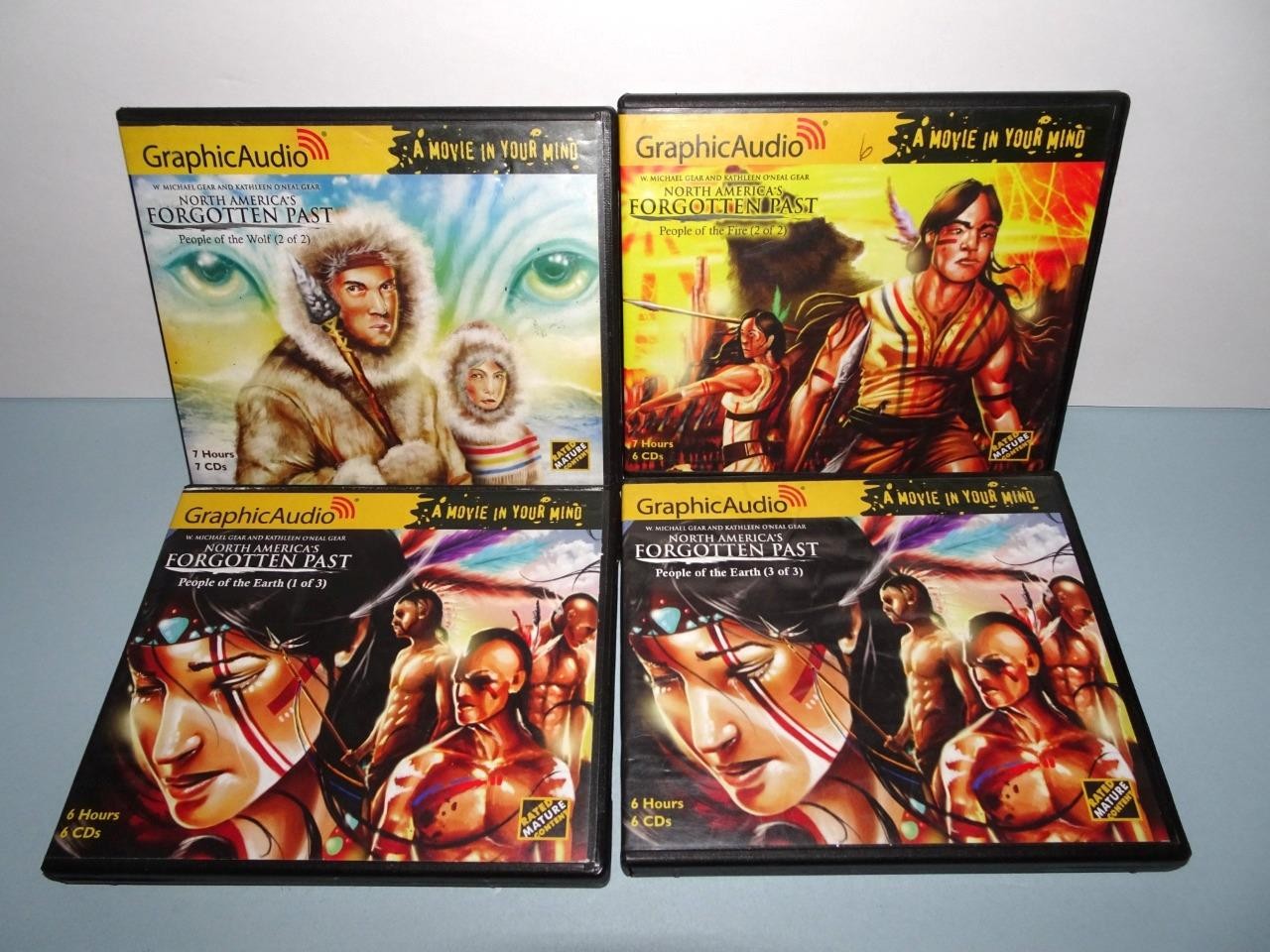 Lot of 4 North America’s Forgotten Past Graphic Audio CDs earth Fire Wolf