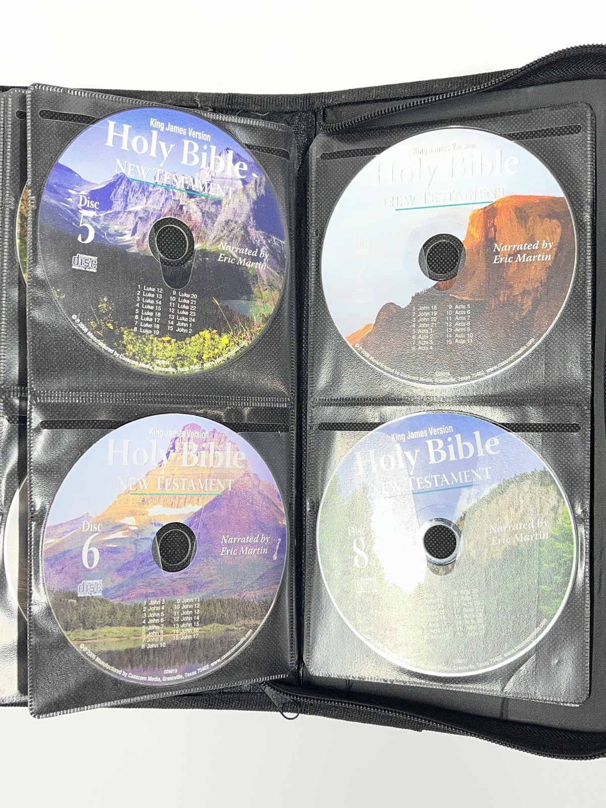 King James Version Audio Bible COMPLETE 60 CD SET + Zipper Case -ERIC MARTIN