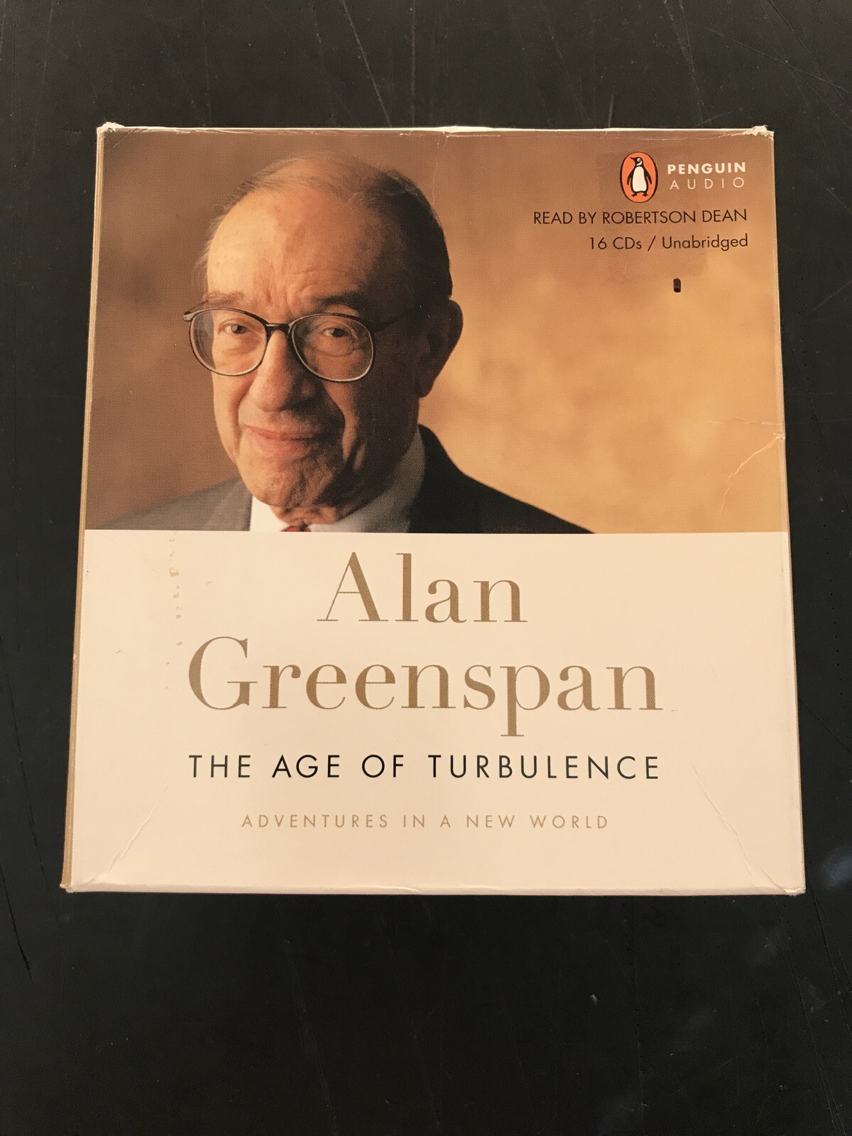 Alan Greenspan — ‘The Age of Turbulence’ Audiobook, (2007, 16 CDs, Penguin). VG.