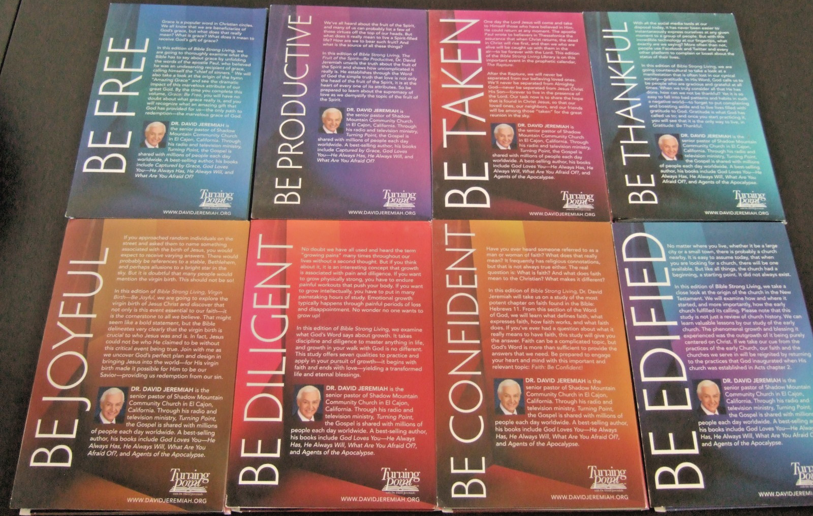 DR. DAVID JEREMIAH BIBLE STRONG LIBRARY TURNING POINT BOOKLETS & CDs 8 VOLUMES