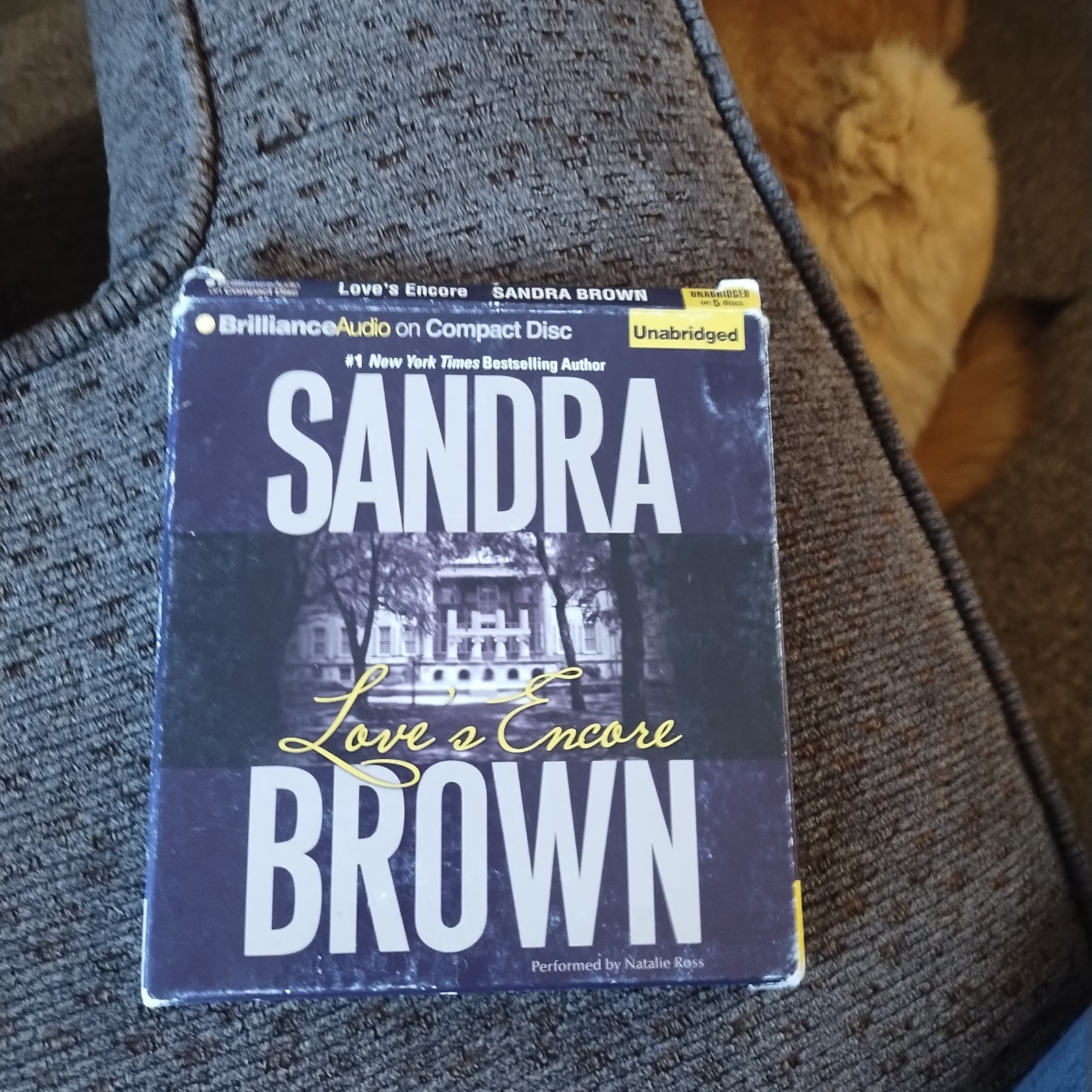 Sandra Brown Love’s Encore Audiobook CD Brilliance Audio Natalie Ross 4h2m