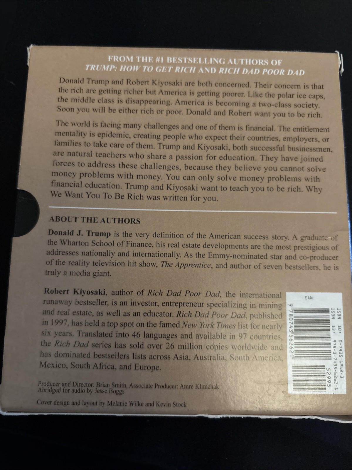 Why We Want You to Be Rich : Two Men, One Message by Robert T. Kiyosaki CD