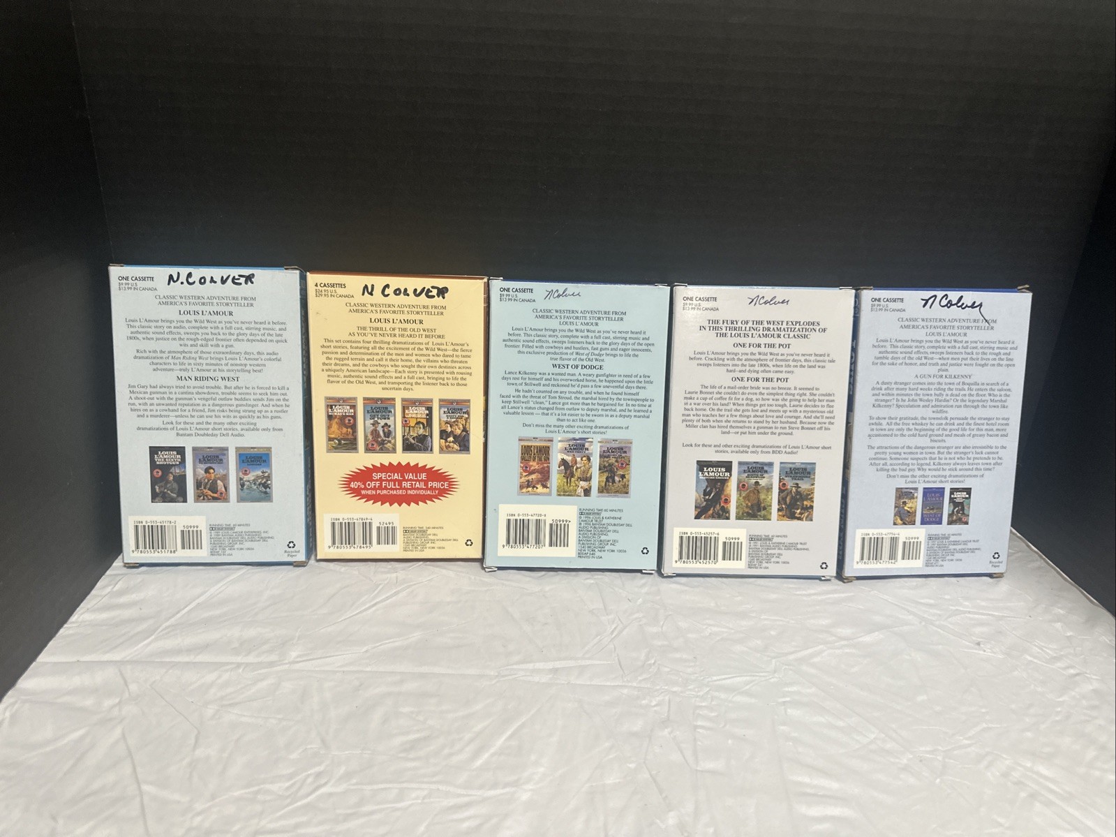 Louis L’Amour Audio Books Lot Cassettes 20 Titles Bantam Random House
