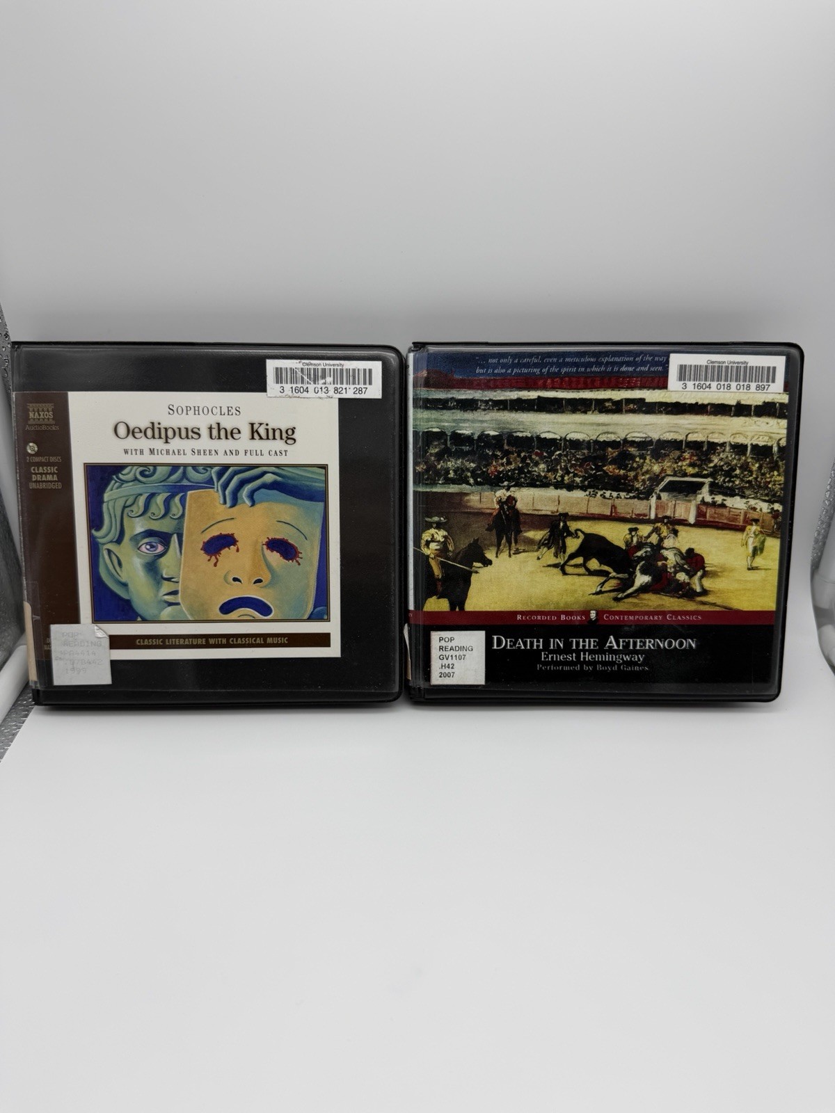 Classic Literature Audiobooks Lot (2) Hemingway Sophocles Drama Philosophy