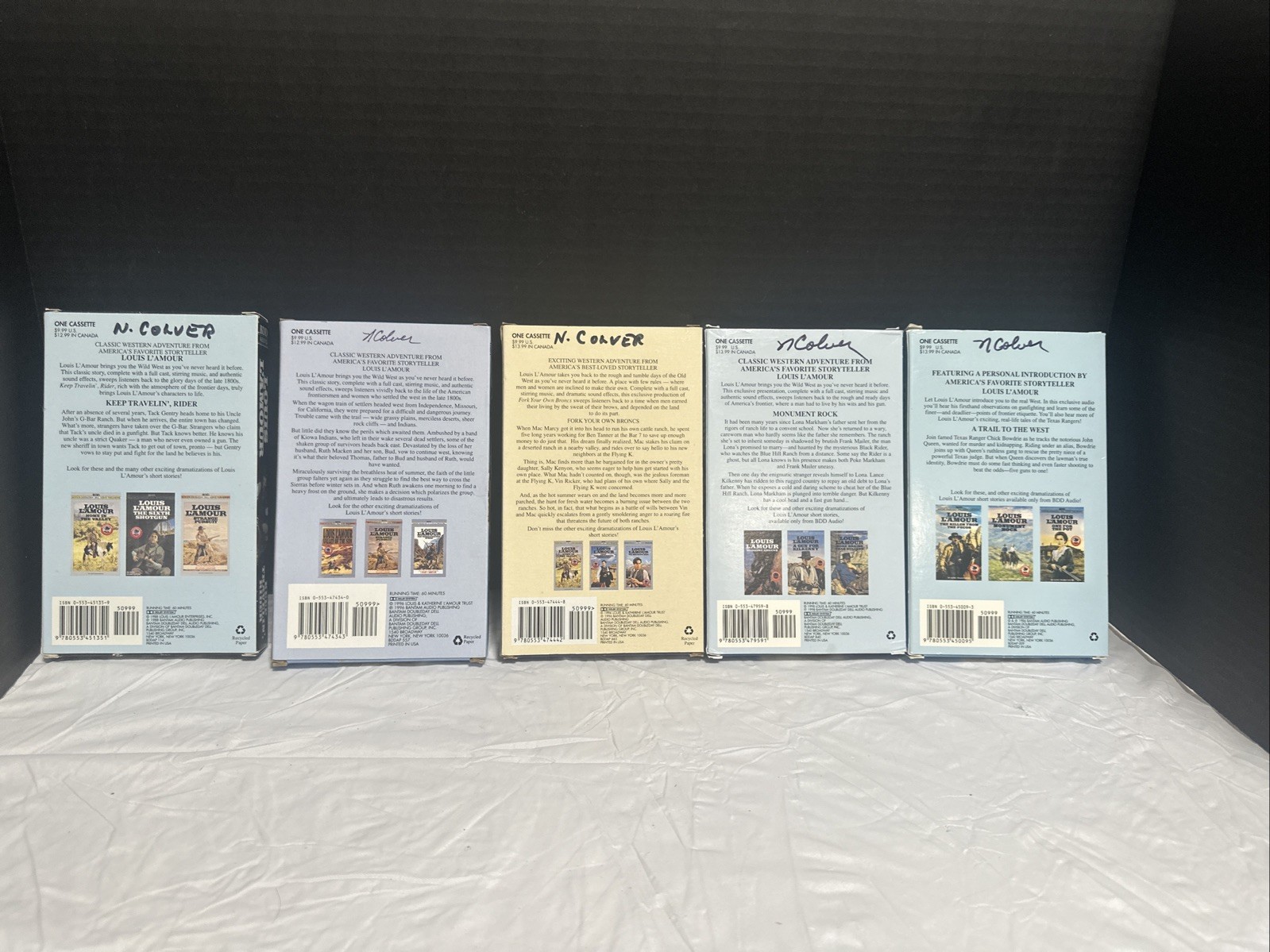 Louis L’Amour Audio Books Lot Cassettes 20 Titles Bantam Random House