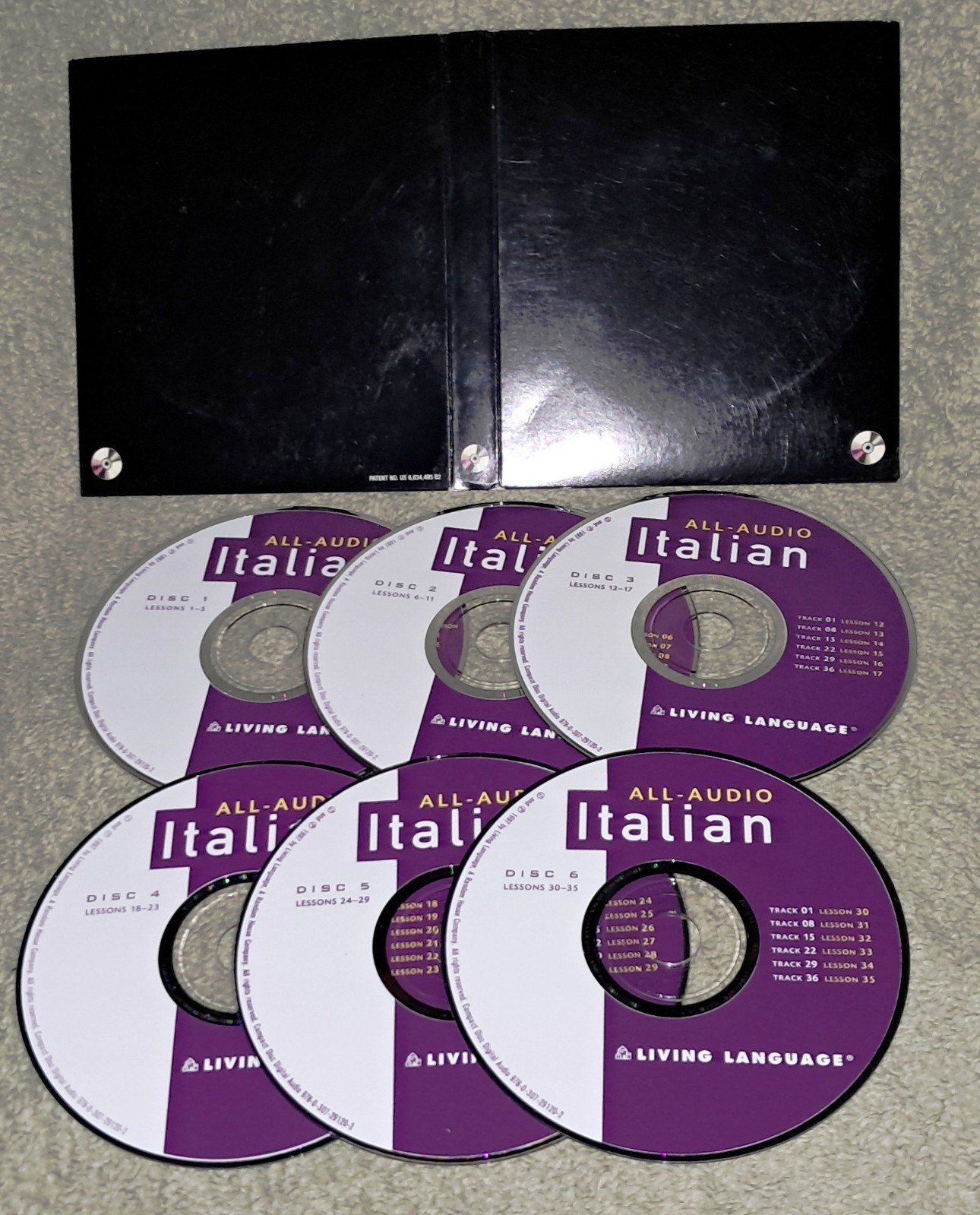 All-Audio Italian 6 CD Discs Audio Book Living Language Set 1997